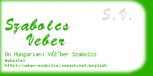 szabolcs veber business card